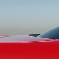 Red Sports Car Modern Sleek Design Aerodynamic Body Alloy Wheels Headlights