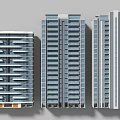 Modern High Rise Residential Buildings Featuring Different Architectural Styles Balconies And Window Layouts
