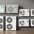 Modern air conditioner external unit 3d model
