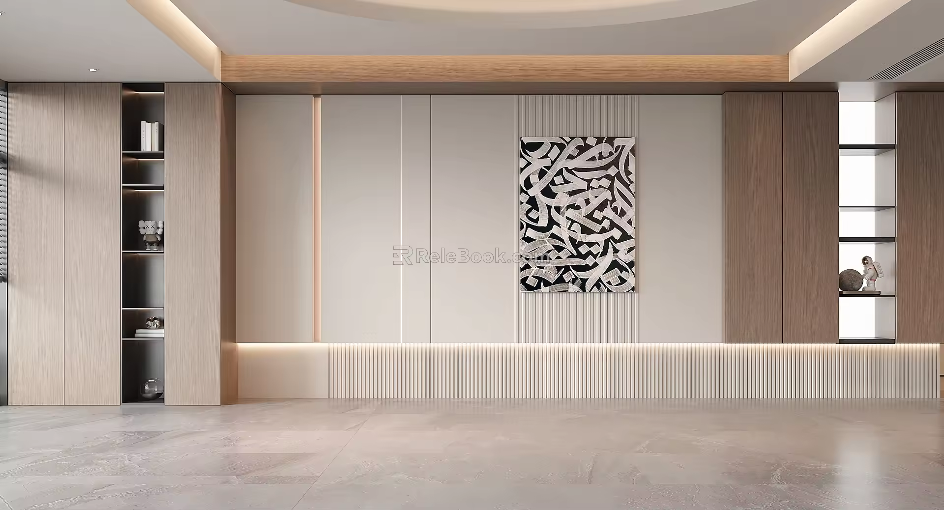Sofa background wall bedside background wall modeling wall parapet 3d model