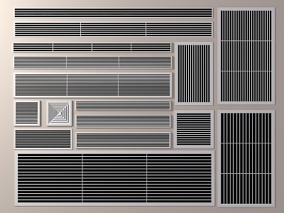 Modern Air Conditioning Air Outlet Central Air Conditioning Very Narrow Air Outlet Air Outlet Air Outlet Air Outlet Yuba Air Return Air Outlet New Air Outlet 3d model