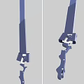 Blue Sword Weapon With Detailed Hilt Design And Blade Structure View