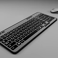 Black Silver Wireless Computer Keyboard and Mouse with Sleek Ergonomic Design 3d model