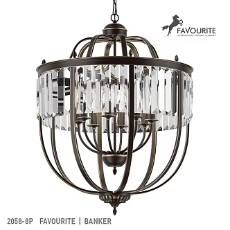 Vintage Chandelier Collection Banker 3d model