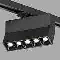 Black Multi Head Track Spotlight With Modern Design For Interior Lighting 3d model