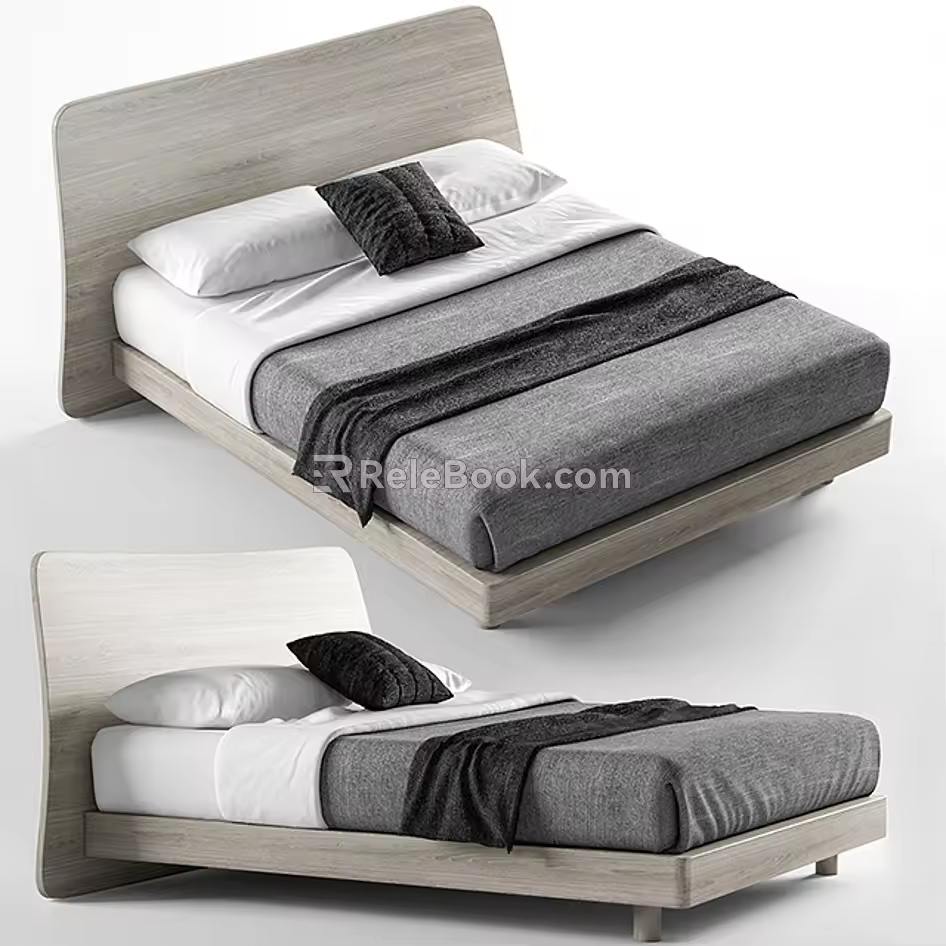 Double bed 3d model