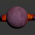 Ornamental Household Decor With Glowing Red Sphere On Intricate Staff Base