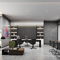 Office Manager's Office Front Hall Away High Compartment Manager's Office Industrial Style Front Hall 3d model