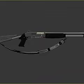 Tactical Shotgun With Stainless Steel Barrel Black Grip And Modern Design