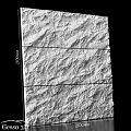 Textured Interior Wall With Horizontal Lines And Rough Surface Design