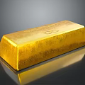 Shiny Polished Gold Bar With High Gloss Surface And Reflection