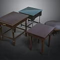 Wooden Tables Collection With Square And Round Shapes And Classic Leg Design