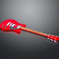 Red Electric Guitar With Glossy Body Rosewood Neck And Chrome Hardware