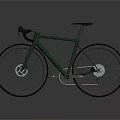 Sleek Green Road Bicycle With Modern Design Black Handlebars And Lightweight Frame