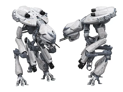 High Tech Mechanical Industrial Equipment Featuring Robotic Legs And Metal Structure 3d model