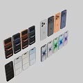 Apple iPhone Smartphone Featuring Different Color Variants And Modern Design 3d model
