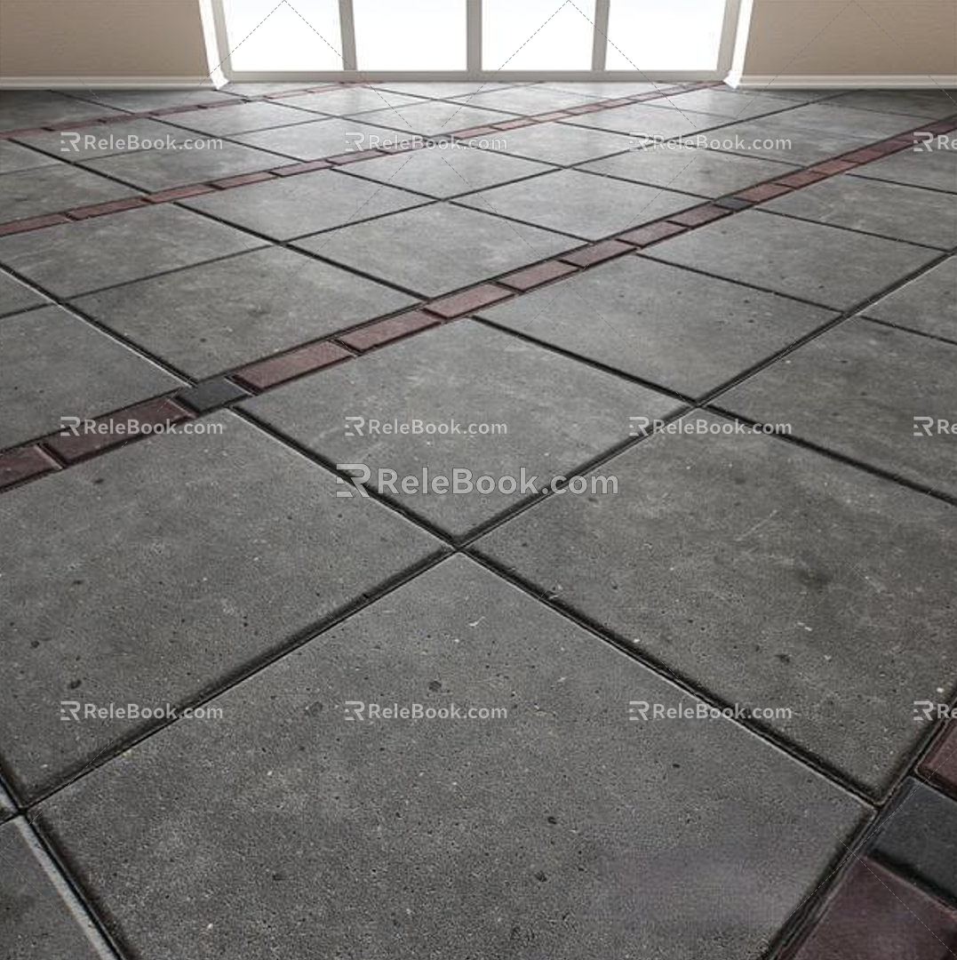 Vintage mosaic floor tiles 3d model