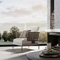 Modern Minotti Single Sofa 3d model