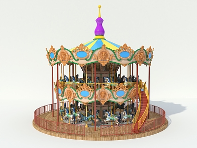 Double-layer carousel 3d model