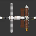 Detailed Space Station Structure With Solar Panels And Orbital Modules For Cosmic Exploration