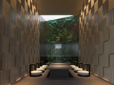 Elegant Private Room Design With Comfortable Seats And Ambient Lighting Features 3d model