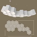 Unique Shaped Pendant Light Featuring Modern Geometric Hexagonal Structure for Interior Decor