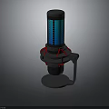 Electronic LED Warning Light With Blue Illumination Black Housing And Handle