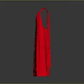 Elegant Red Long Dress With Halter Neck Design And Pleated Skirt