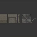 Stone Scene Construction Components With Wall Panel Arched Structure Column And Curved Decoration