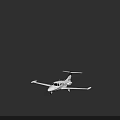 White Private Jet With Single Engine Wing Structure And Landing Gear 3d model