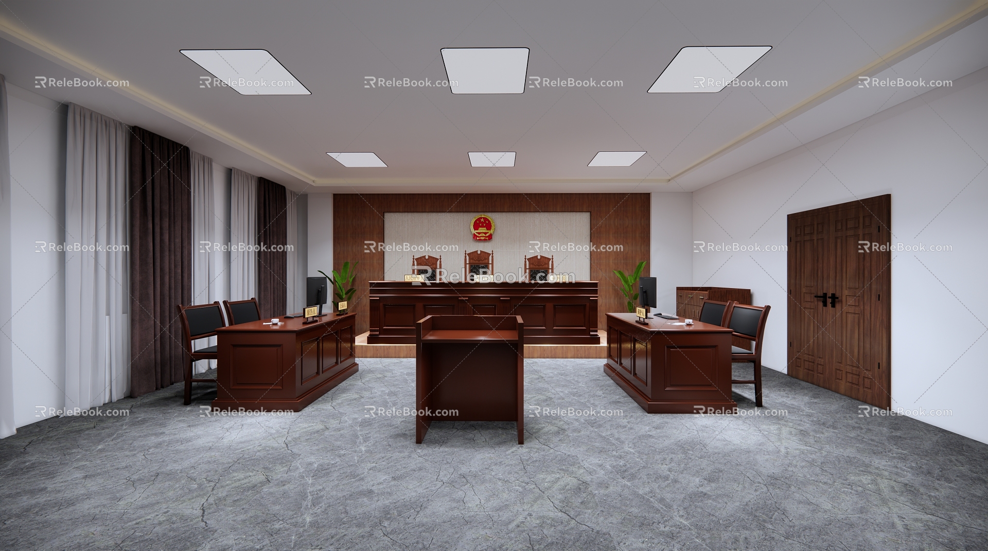 Modern Court Arbitration Chamber 3d model