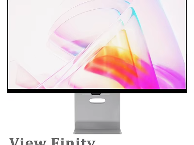View Finity Monitor Modern Design With Vibrant Color Display Sleek Stand And Slim Bezel 3d model
