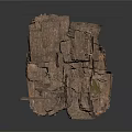 Natural Rocky Crevice Between Rugged Rock Walls With Green Moss And Scattered Stones