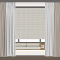Modern Beige Curtains With Sheer White Panels For Cozy Living Room Window Bench
