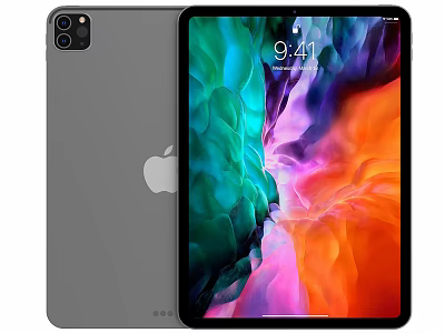 Apple iPad Tablet With Colorful Display And Sleek Gray Back Design 3d model
