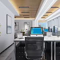 modern public office area public office 3d model