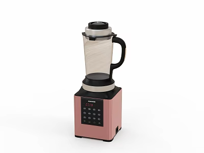 Modern Pink Kitchen Blender With Transparent Jar And Digital Control Panel 3d model