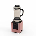 Modern Pink Kitchen Blender With Transparent Jar And Digital Control Panel 3d model