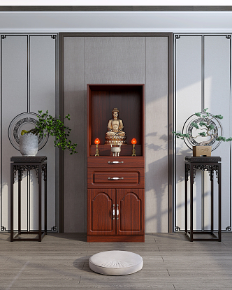 New Chinese Buddhist Cabinet Buddha Cabinet 3d model