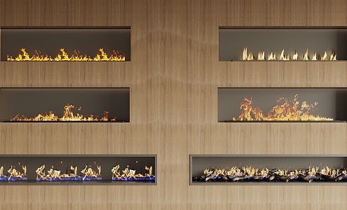 Modern Fireplace 3d model