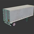 White Cargo Box Trailer Design With Reflective Surface And Side View 3d model