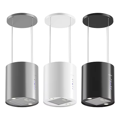 Modern Minimalist Ceiling Lights with Silver White Black Cylindrical Shade Design 3d model