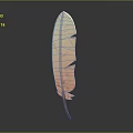 Pastel Pink Beige Gradient Feather Decorative Ornament Set With Shiny Glossy Design For Home Decor