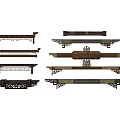New Chinese style column, beam, wooden column 3d model