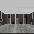 Front Desk Reception Area In Luxurious Lobby With Chandelier Decorative Tree And Columns