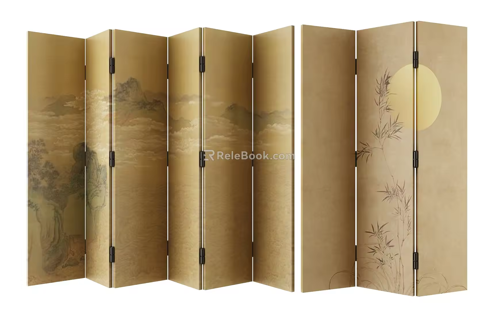 new chinese style screen 3d model