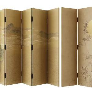 new chinese style screen 3d model