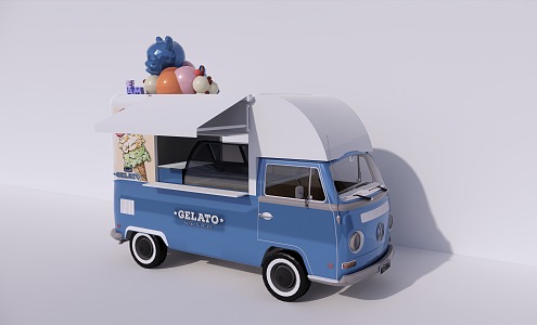 Modern Vans Selling Cars 3d model