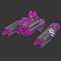 Modern Spaceship Cartoon Spaceship Animation Spaceship 3d model