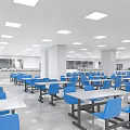 Commercial Kitchen Interior With Stainless Steel Worktables Shelves Windows And Ceiling Lights